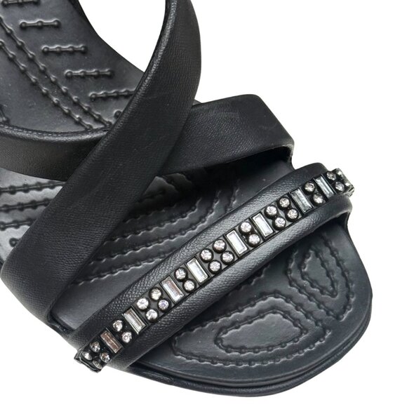 Black Crocs Cyprus IV/V Rhinestone Heeled Sandals – Women’s 9 – NWOT - Picture 10 of 12